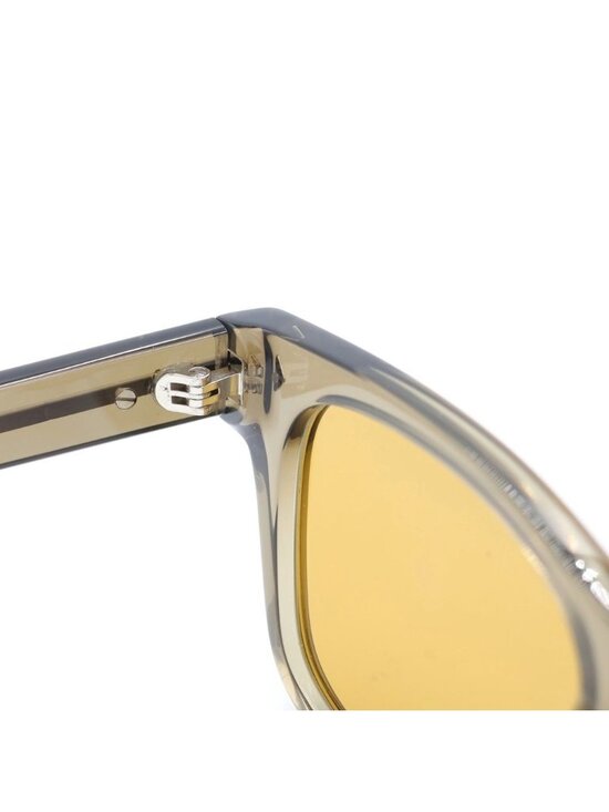 Prada Logo Sunglasses Eyewear Striped Yellow Brown